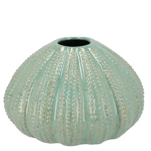 Keramik Vase Urchin grün 16x16x10cm