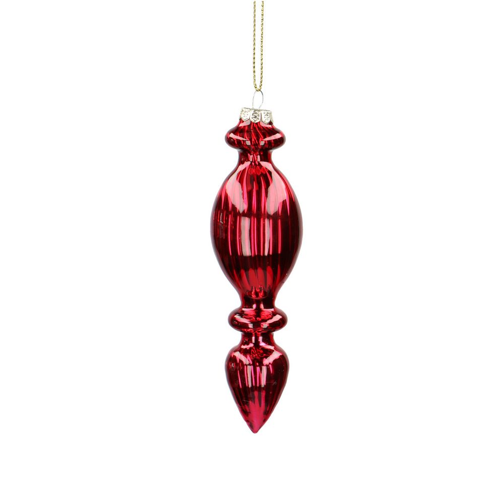 Deko Kugel Icicle rot L12cm x6