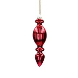Deko Kugel Icicle rot L12cm x6