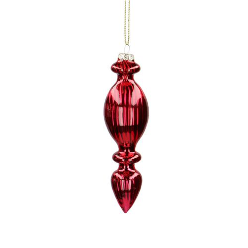 Deko Kugel Icicle rot L12cm x6