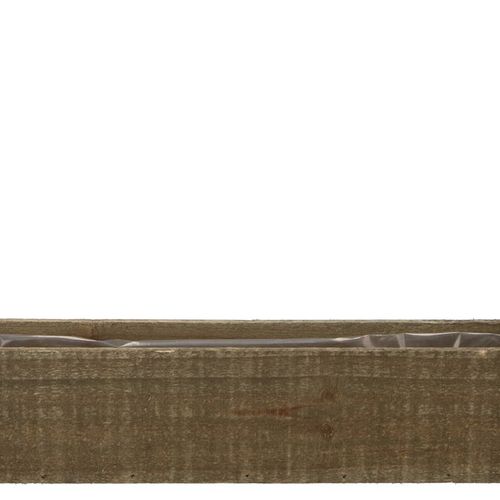 Holz Übertopf Rechteck natur 43x10x09cm