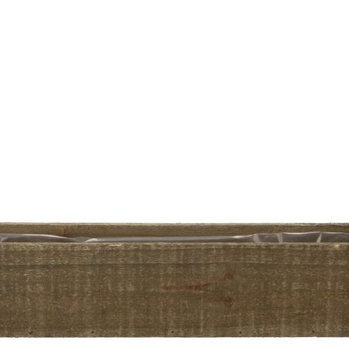 Holz Übertopf Rechteck natur 43x10x09cm