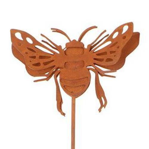 Biene auf Stab rostig D10.5cm L36cm