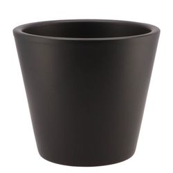 Keramik Übertopf Vinci schwarz matt D21cm H19cm