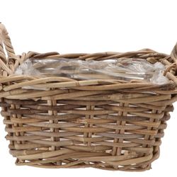 Korb Henkel Rotan natur D30cm H15cm