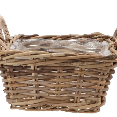 Korb Henkel Rotan natur D30cm H15cm