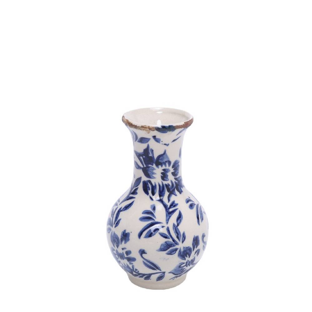 Keramik Vase Jona blau D07cm H12cm