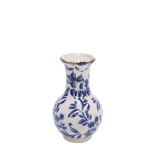 Keramik Vase Jona blau D07cm H12cm