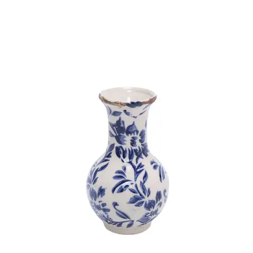 Keramik Vase Jona blau D07cm H12cm