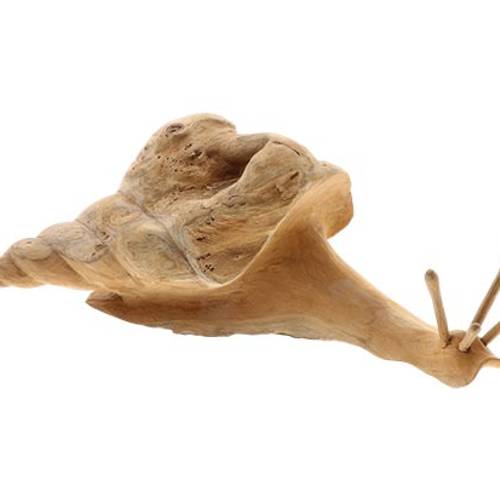 Teakholz Schnecke natur 50x20x20cm