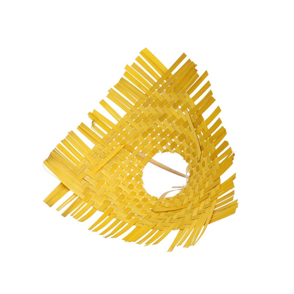 Strausshalter Bambus gelb flechten D25cm