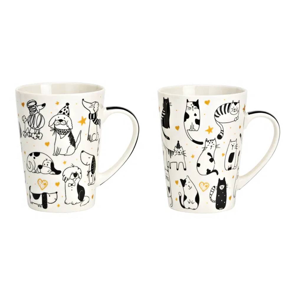 Jumbo Becher Hund/Katze 2-fach 13x13x09cm 520ml