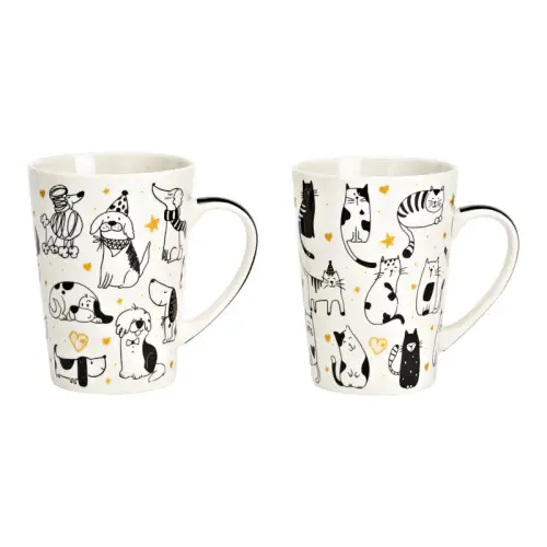 Jumbo Becher Hund/Katze 2-fach 13x13x09cm 520ml