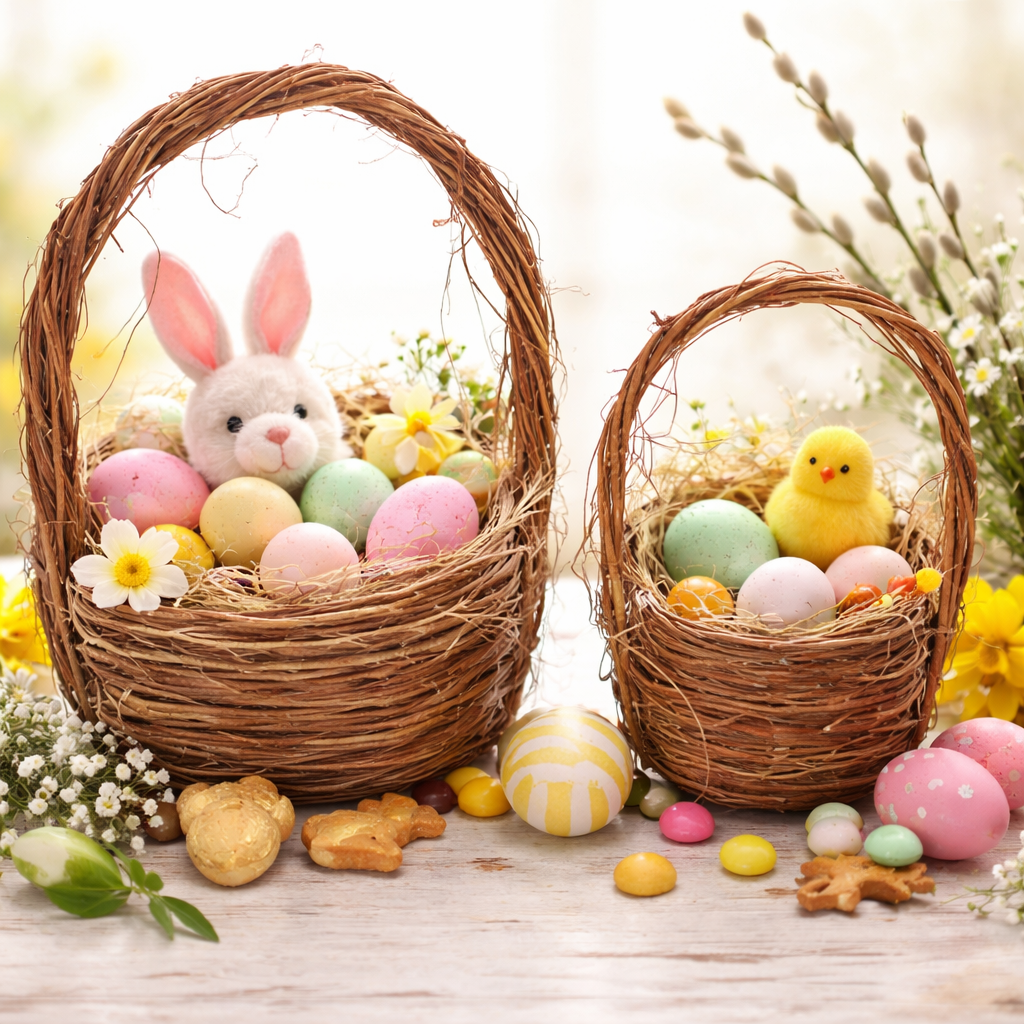 Korb Henkel Weide braun 2/Set D26cm H49cm