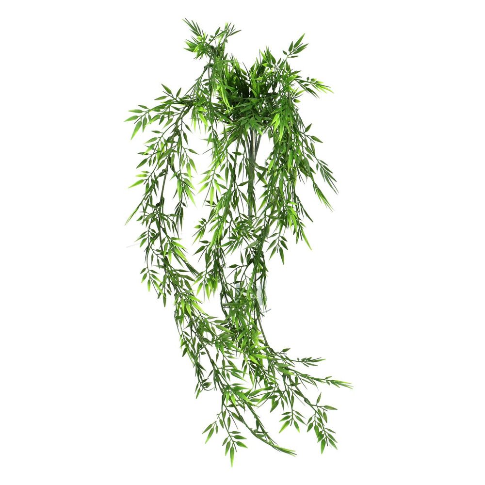 Seiden Bambusblatt Ranke grün L88cm