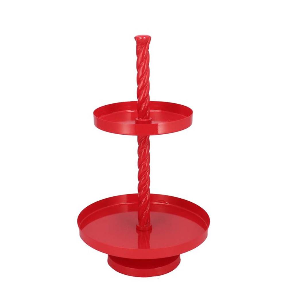 Etagere Swirl rot 35x35x62cm