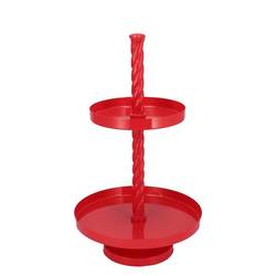 Etagere Swirl rot 35x35x62cm