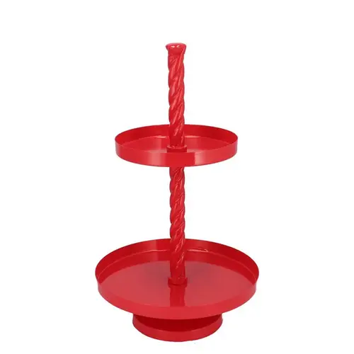 Etagere Swirl rot 35x35x62cm