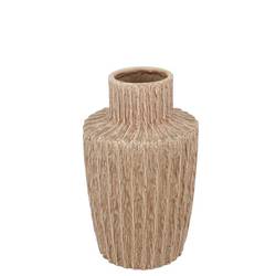 Keramik Vase Cody Stripe braun 13x13x17cm