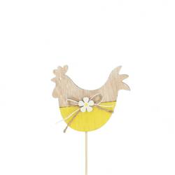 Ostern Deko/stab 12cm Hahn 8cm