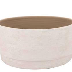 Keramik Schale Romy Rund creme 35x15cm