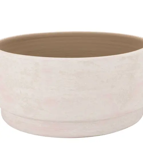 Keramik Schale Romy Rund creme 35x15cm