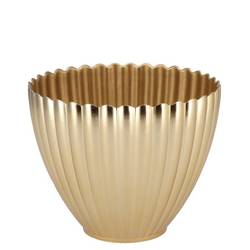 Melamine Übertopf Lisa gold 11x08x11cm