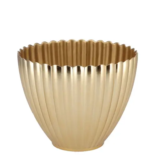 Melamine Übertopf Lisa gold 11x08x11cm