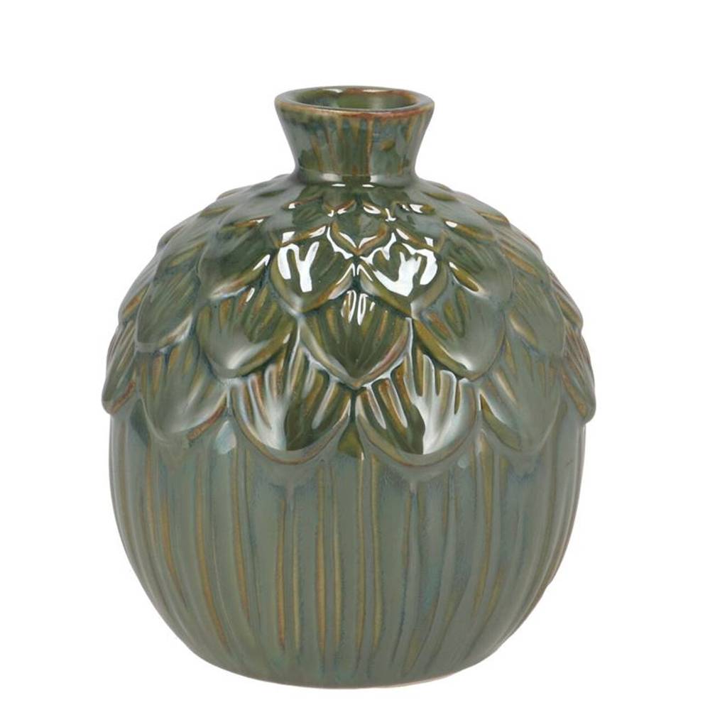 Keramik Vase Milou Eichel grün 12x12x14cm