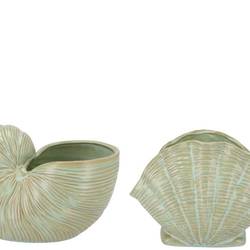 Keramik Übertopf Dion mix grün 19x14x13cm