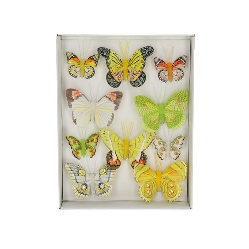Schmett/clip gelb 5-8cm 10st mix