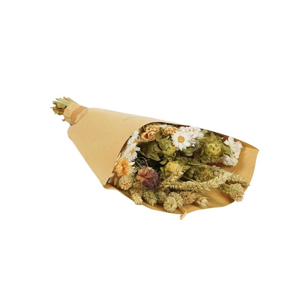 Trockenblumen Strauss Field creme L35cm