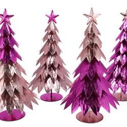 Deko Baum Glam eisen rosa mix 22x22x40cm
