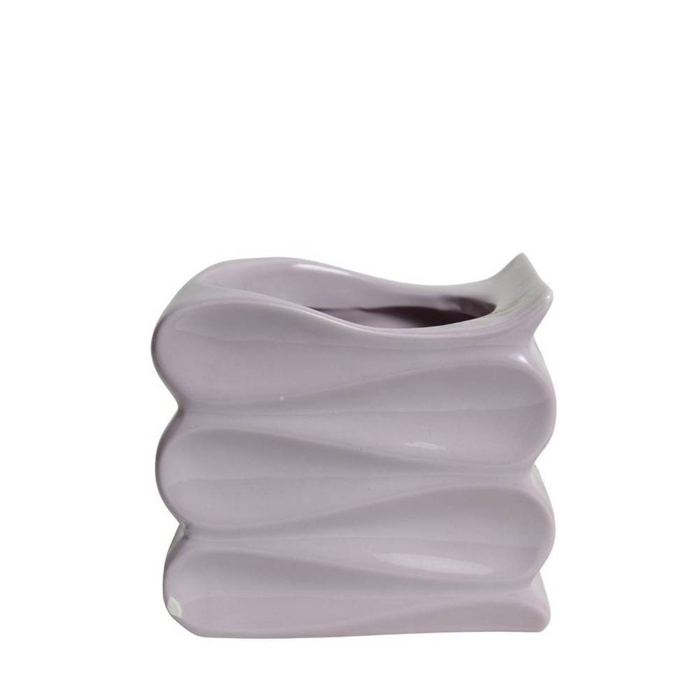 Keramik Topf Wave lila D16/13.5cm H14cm