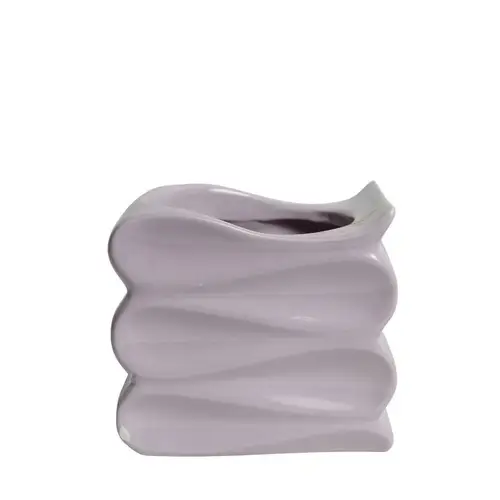 Keramik Topf Wave lila D16/13.5cm H14cm