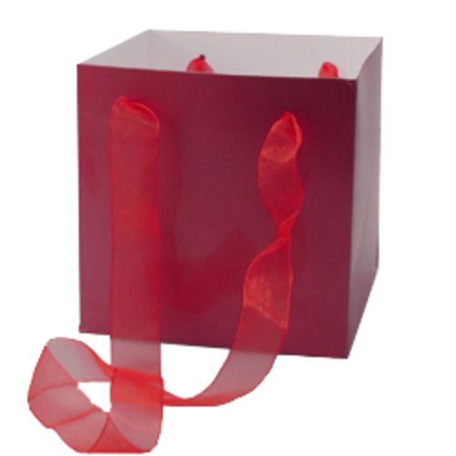 Tasche Glossy rot 16x16x16cm