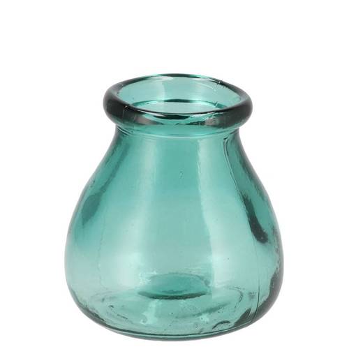 Glas Vase Tulpe grün 14x14x15cm