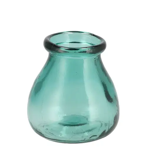 Glas Vase Tulpe grün 14x14x15cm