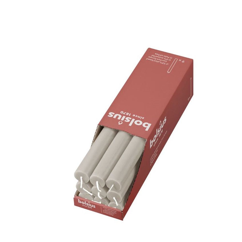 Tischkerze rustik grau d2.3x27cm