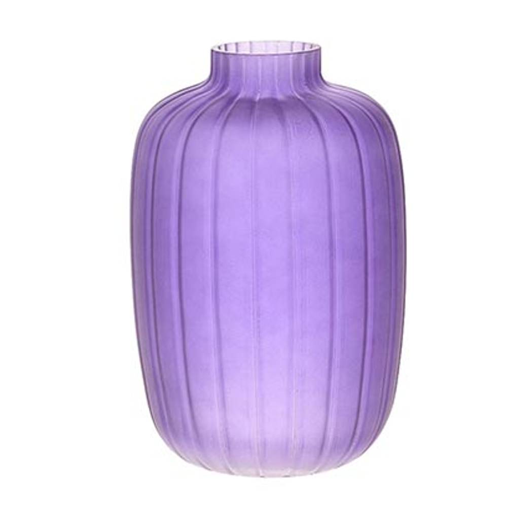 Glas Vase Dartmor lila D20cm H30cm