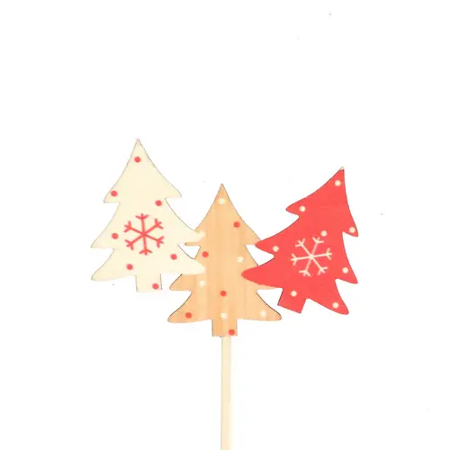 Baum x3 auf Stab L10cm 08x06cm