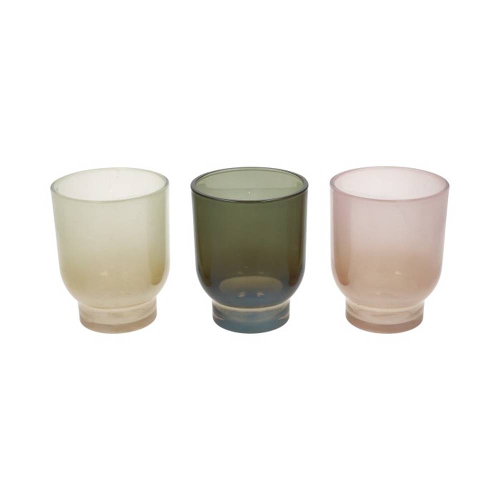 Glas Teelicht Panaji 3/Set D10cm H12.5cm