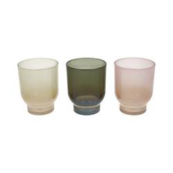 Glas Teelicht Panaji 3/Set D10cm H12.5cm