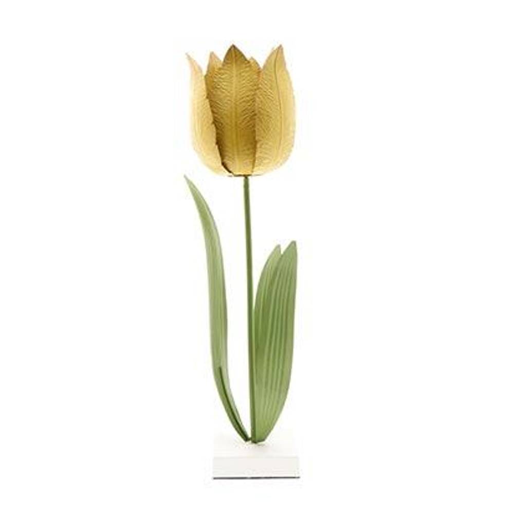 Tulpe auf Sockel gelb D20cm H64cm
