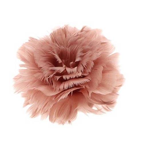 Klammer Feder Rose dunkel rosa D11cm