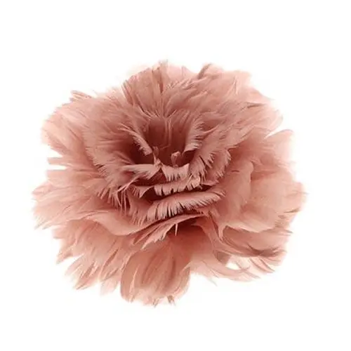 Klammer Feder Rose dunkel rosa D11cm