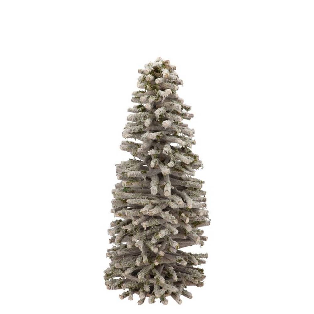 Baum Pappelmoos mit Schnee 18x18x40cm