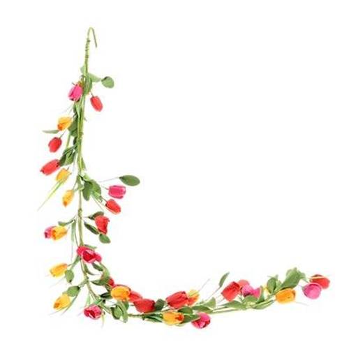 Girlande Tulpe bunt L150cm