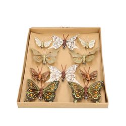 Schmetterling/clip 10st gold mix