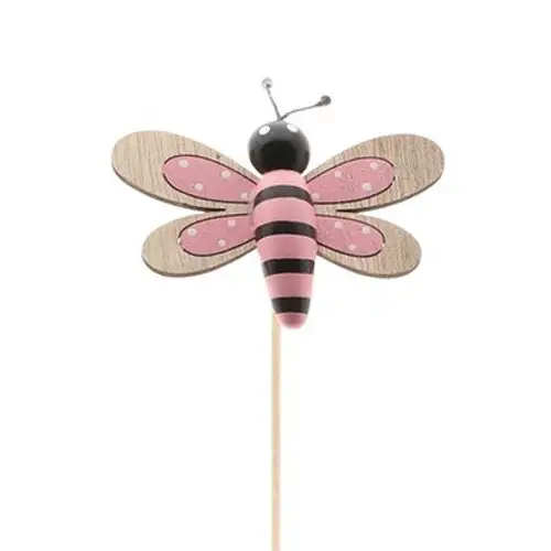 Biene auf Stab rosa L50cm D08cm